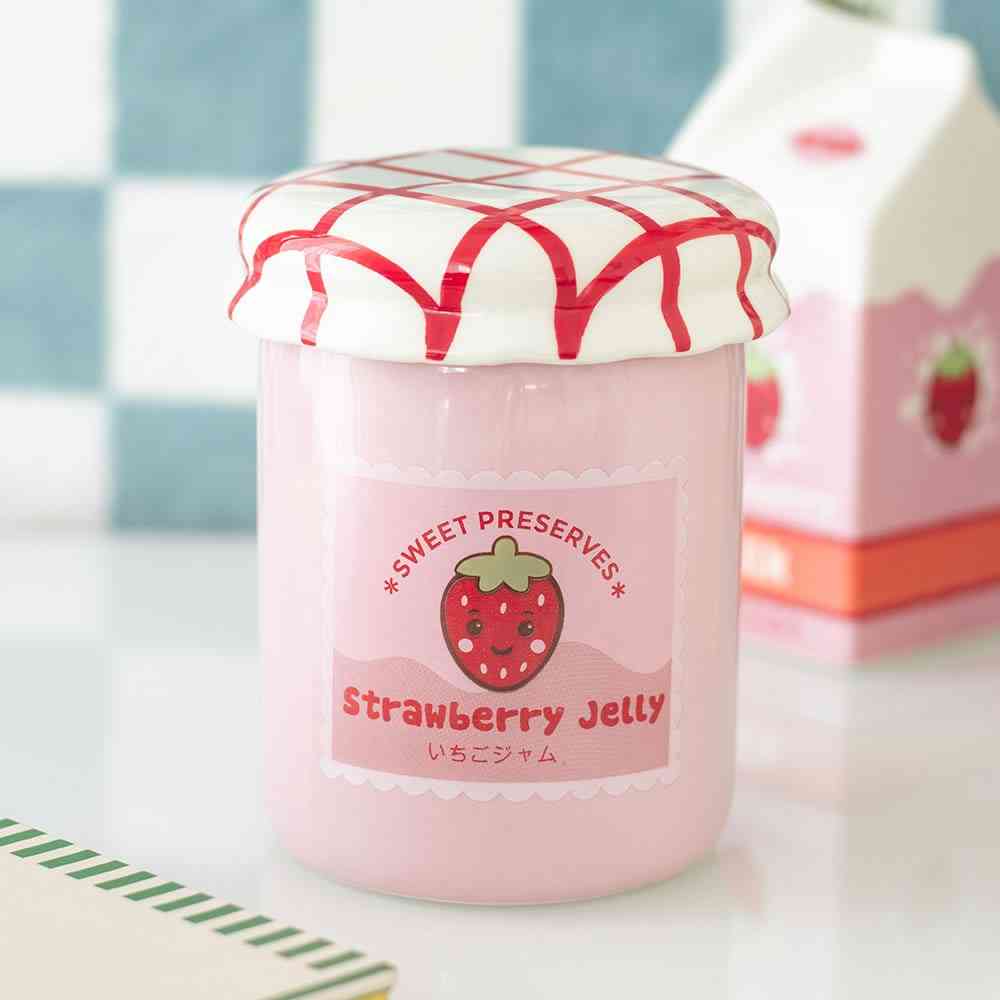 Something Different - Strawberry Jelly Jar Wax Warmer Oil burner - Pink